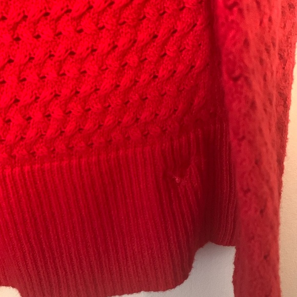 American Eagle Outfitters Red Knitted Long Sleeve Sweater Size Medium - Picture 2 of 9